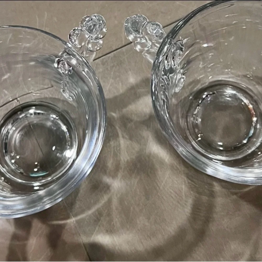 Elegant Vintage Imperial Glass Candlewick Open Sugar and Creamer Set